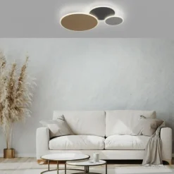 Paul Neuhaus Q Smart plafondlamp messing, staal en grijs incl. LED - Stan