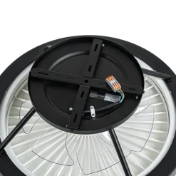 QAZQA Smart plafondventilator zwart 54cm incl. LED dimbaar met afstandsbediening - Dave