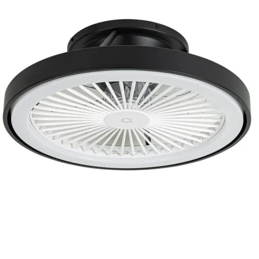 QAZQA Smart plafondventilator zwart 54cm incl. LED dimbaar met afstandsbediening - Dave