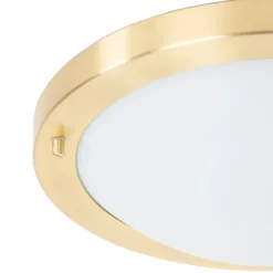 QAZQA Smart plafonnière goud 31 cm IP44 incl. Wifi A60 - Yuma