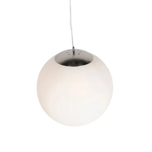 QAZQA Smart Scandinavische hanglamp opaal glas 50cm incl. Wifi A60 - Ball 50