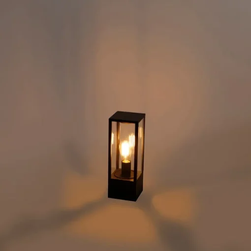 QAZQA Smart staande buitenlamp zwart 40 cm incl. Wifi ST64 - Charlois