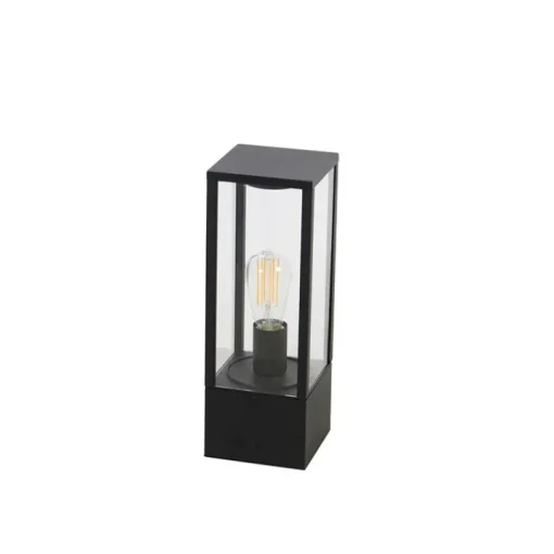 QAZQA Smart staande buitenlamp zwart 40 cm incl. Wifi ST64 - Charlois