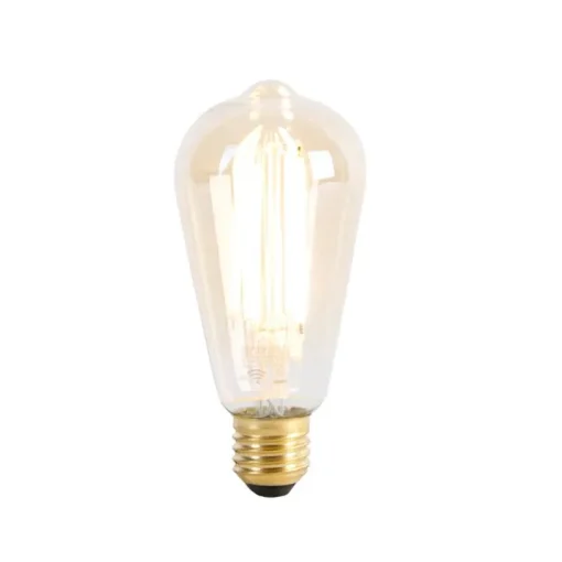 QAZQA Smart staande buitenlamp zwart 40 cm incl. Wifi ST64 - Charlois