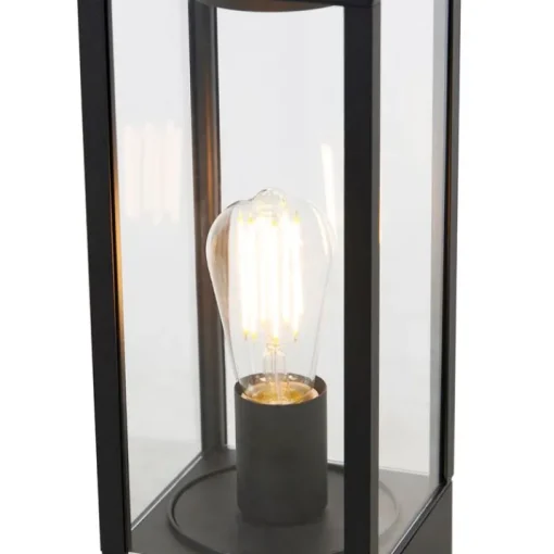QAZQA Smart staande buitenlamp zwart 40 cm incl. Wifi ST64 - Charlois