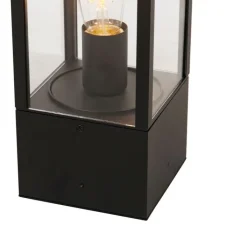 QAZQA Smart staande buitenlamp zwart 40 cm incl. Wifi ST64 - Charlois
