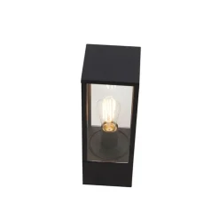 QAZQA Smart staande buitenlamp zwart 40 cm incl. Wifi ST64 - Charlois