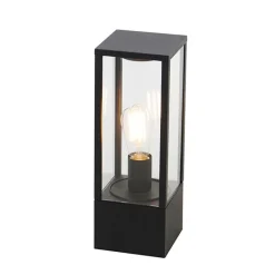 QAZQA Smart staande buitenlamp zwart 40 cm IP44 incl. Wifi ST64 - Charlois
