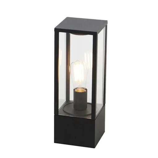 QAZQA Smart staande buitenlamp zwart 40 cm IP44 incl. Wifi ST64 - Charlois