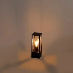 QAZQA Smart staande buitenlamp zwart 40 cm IP44 incl. Wifi ST64 - Charlois