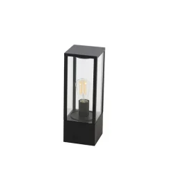 QAZQA Smart staande buitenlamp zwart 40 cm IP44 incl. Wifi ST64 - Charlois