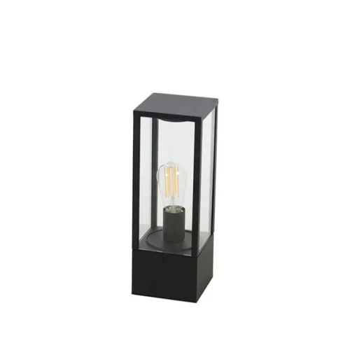 QAZQA Smart staande buitenlamp zwart 40 cm IP44 incl. Wifi ST64 - Charlois