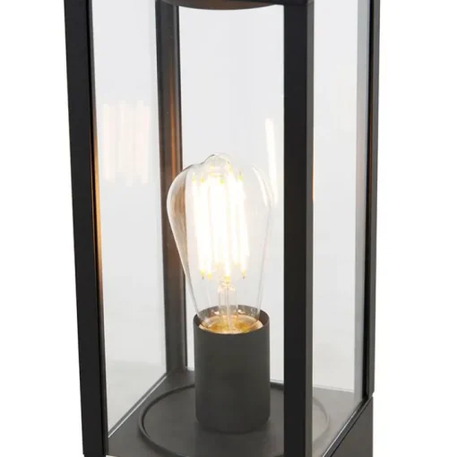 QAZQA Smart staande buitenlamp zwart 40 cm IP44 incl. Wifi ST64 - Charlois