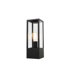 QAZQA Smart staande buitenlamp zwart 40 cm IP44 incl. Wifi ST64 - Charlois