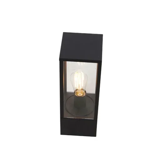 QAZQA Smart staande buitenlamp zwart 40 cm IP44 incl. Wifi ST64 - Charlois