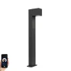 QAZQA Smart staande buitenlamp antraciet 65 cm IP44 incl. Wifi GU10 - Baleno