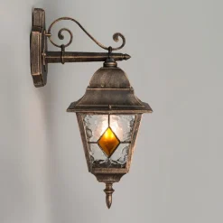 QAZQA Smart vintage buiten wandlantaarn brons incl. Wifi A60 - Antigua