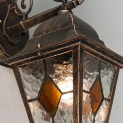 QAZQA Smart vintage buiten wandlantaarn brons incl. Wifi A60 - Antigua