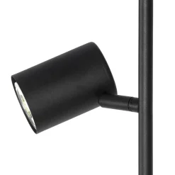 QAZQA Smart vloerlamp zwart 3-lichts incl. 3 Wifi GU10 50mm - Jeana
