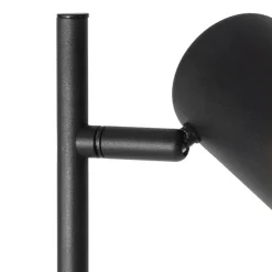 QAZQA Smart vloerlamp zwart 3-lichts incl. 3 Wifi GU10 50mm - Jeana