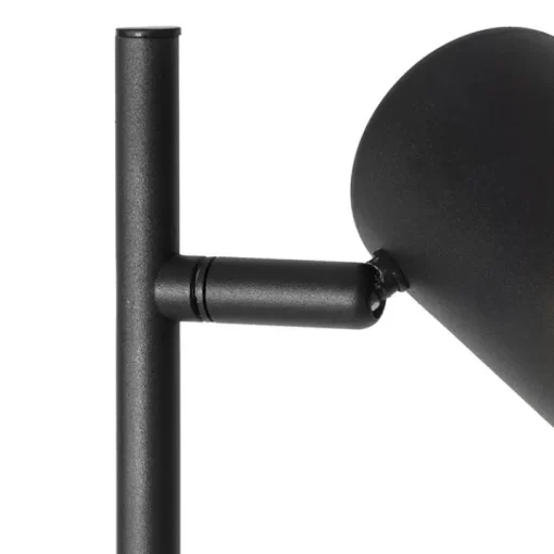 QAZQA Smart vloerlamp zwart 3-lichts incl. 3 Wifi GU10 50mm - Jeana