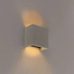QAZQA Smart wandlamp beton met lichteffect incl. Wifi G9 - Meave