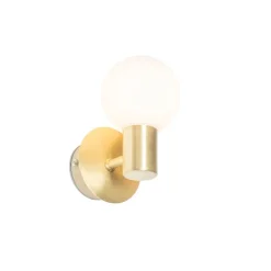 QAZQA Smart wandlamp goud IP44 incl. Wifi G9 - Cederic Up