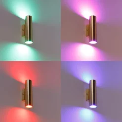 QAZQA Smart wandlamp messing incl. 2 Wifi GU10 - Jeana
