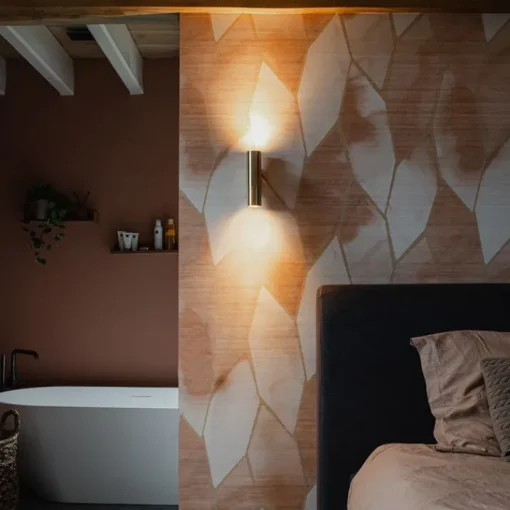 QAZQA Smart wandlamp messing incl. 2 Wifi GU10 - Jeana