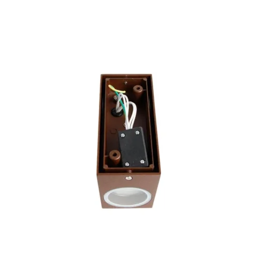 QAZQA Smart wandlamp roestbruin IP44 incl. 2 Wifi GU10 - Baleno