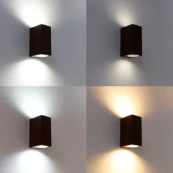 QAZQA Smart wandlamp roestbruin IP44 incl. 2 Wifi GU10 - Baleno