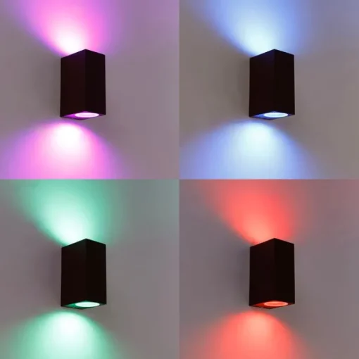 QAZQA Smart wandlamp roestbruin IP44 incl. 2 Wifi GU10 - Baleno