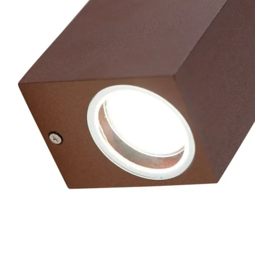 QAZQA Smart wandlamp roestbruin IP44 incl. 2 Wifi GU10 - Baleno