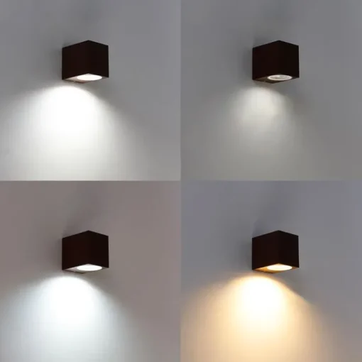 QAZQA Smart wandlamp roestbruin IP44 incl. Wifi GU10 - Baleno