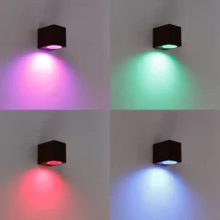 QAZQA Smart wandlamp roestbruin IP44 incl. Wifi GU10 - Baleno