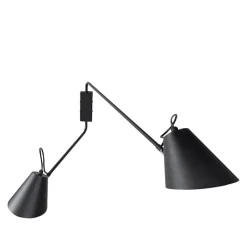 QAZQA Smart wandlamp zwart 2-lichts verstelbaar incl. Wifi A60 - Lune