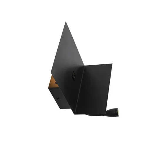 QAZQA Smart wandlamp zwart met USB en flexarm incl. Wifi G9 - Flero