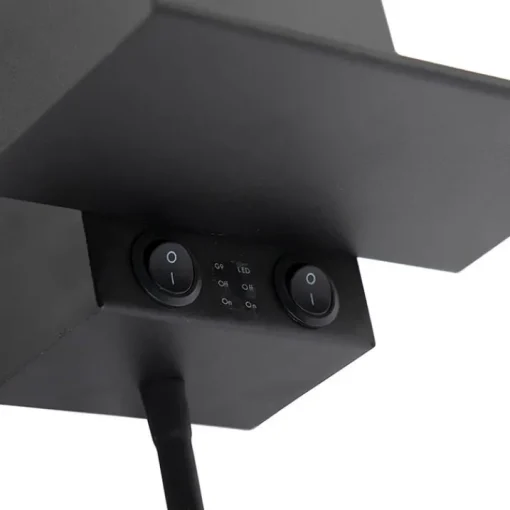 QAZQA Smart wandlamp zwart met USB en flexarm incl. Wifi G9 - Flero