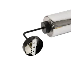 QAZQA Smart wandlamp zwart met smoke glas incl. Wifi ST64 - Laura