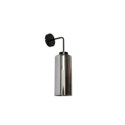 QAZQA Smart wandlamp zwart met smoke glas incl. Wifi ST64 - Laura