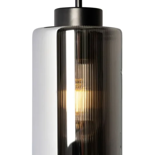 QAZQA Smart wandlamp zwart met smoke glas incl. Wifi ST64 - Laura