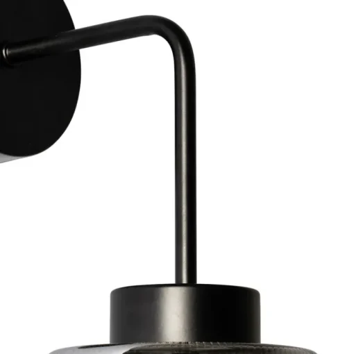QAZQA Smart wandlamp zwart met smoke glas incl. Wifi ST64 - Laura