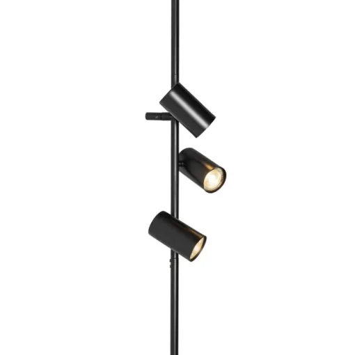 QAZQA Smart Wandlamp zwart met voetschakelaar 3-lichts incl. 3 Wifi GU10 50mm - Jeana Luxe