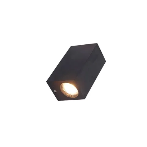 QAZQA Smart wandlamp zwart van kunststof incl. 2 Wifi GU10 - Baleno