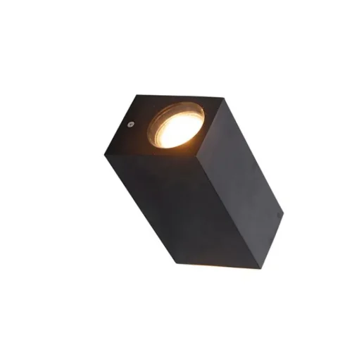 QAZQA Smart wandlamp zwart van kunststof incl. 2 Wifi GU10 - Baleno