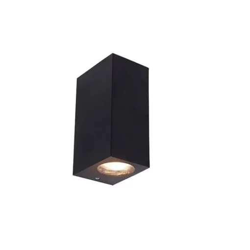 QAZQA Smart wandlamp zwart van kunststof incl. 2 Wifi GU10 - Baleno