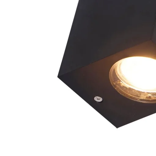 QAZQA Smart wandlamp zwart van kunststof incl. 2 Wifi GU10 - Baleno