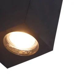 QAZQA Smart wandlamp zwart van kunststof incl. 2 Wifi GU10 - Baleno
