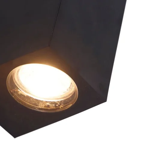 QAZQA Smart wandlamp zwart van kunststof incl. 2 Wifi GU10 - Baleno