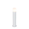 QAZQA Staande buitenlamp wit met opaal witte kap 50 cm - Odense